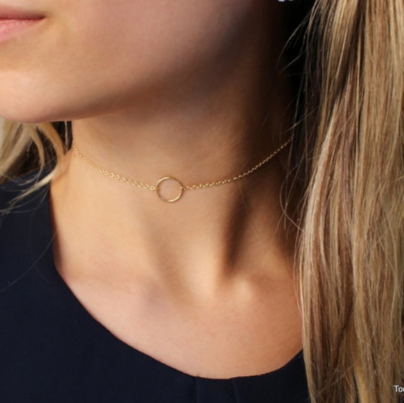 Jewelry - Dainty Gold Karma Circle Choker